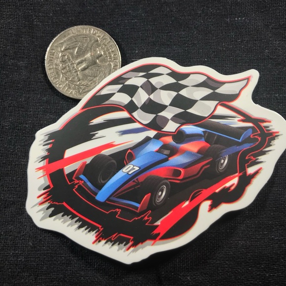 Indy Car Single Decor Accent Waterproof Sticker - Picture 2 of 3